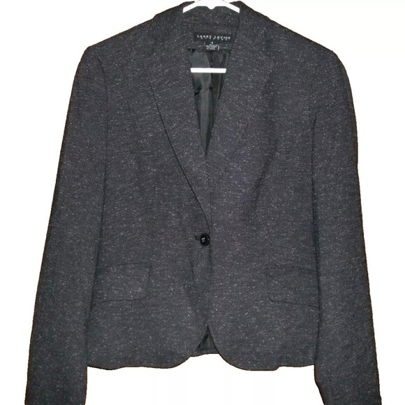 Larry Levine Womens Blazer Black Stretch Jacket Size 4 - Picture 1 of 8